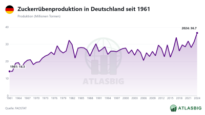 Zuckerrübenproduktion in Deutschland seit 1961 Thumbnail