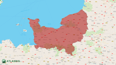Karte der Normandie Thumbnail