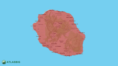 Karte von Réunion Thumbnail