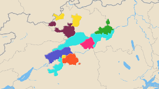 Karte der Bezirke des Kantons Solothurn Thumbnail