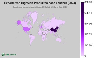Exporte von Hightech-Produkten nach Ländern 2026 Thumbnail