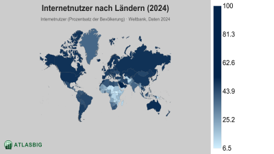 Internetnutzer nach Ländern 2026