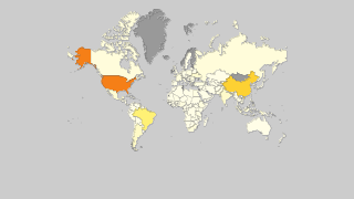 Karte der Länder nach Maisproduktion Thumbnail