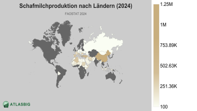 Schafmilchproduktion nach Ländern (2024) Thumbnail