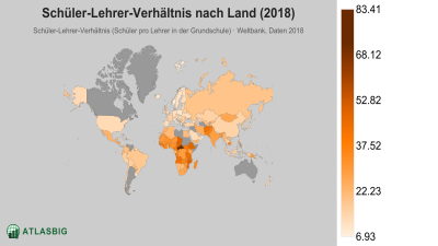 Schüler-Lehrer-Verhältnis nach Land 2026 Thumbnail
