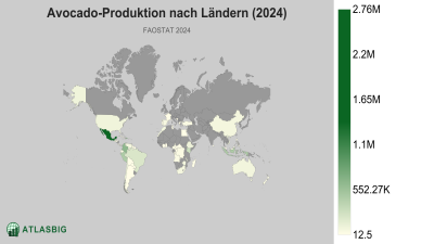 Avocado-Produktion nach Ländern (2024) Thumbnail