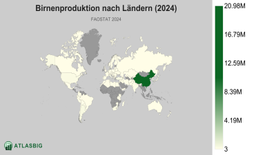 Länder nach Birnenproduktion Thumbnail