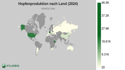 Hopfenproduktion nach Land (2024) Thumbnail