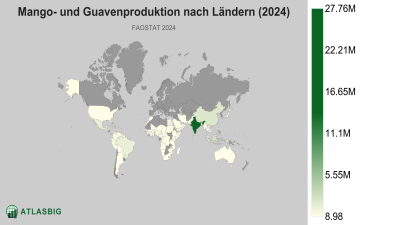 Länder nach Mango- und Guavenproduktion Thumbnail
