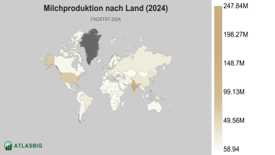 Milchproduktion nach Land (2024) Thumbnail