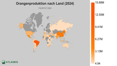 Orangenproduktion nach Land (2024) Thumbnail