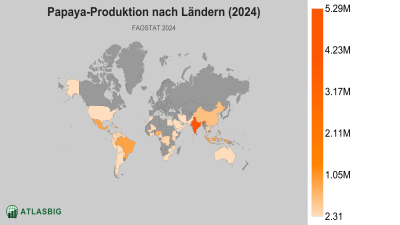Länder nach Papayaproduktion Thumbnail