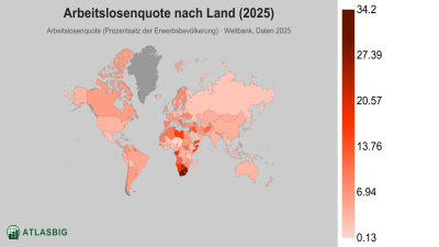 Arbeitslosenquote nach Land 2026 Thumbnail